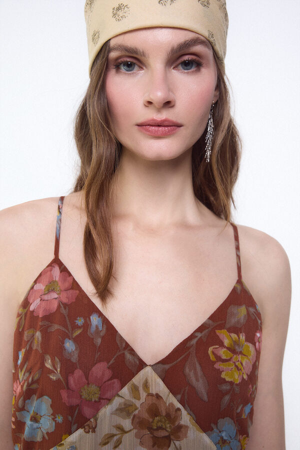 Slowlove Vestido estampado combinado Several