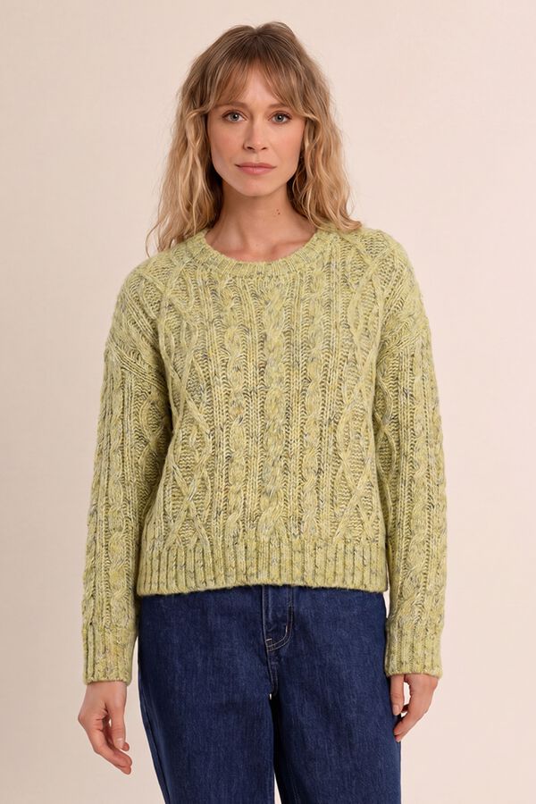 Molly Bracken Camisola em malha tran&ccedil;ada Verde