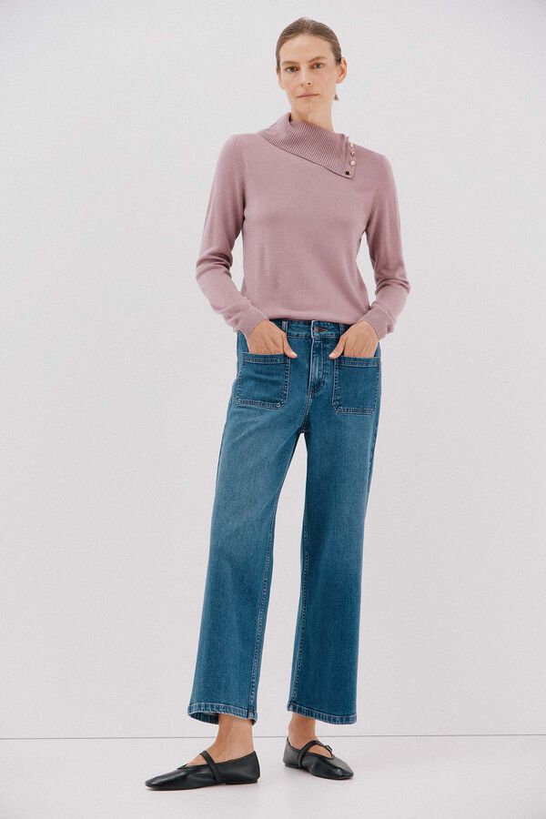 Cortefiel  marine trousers pockets Blue