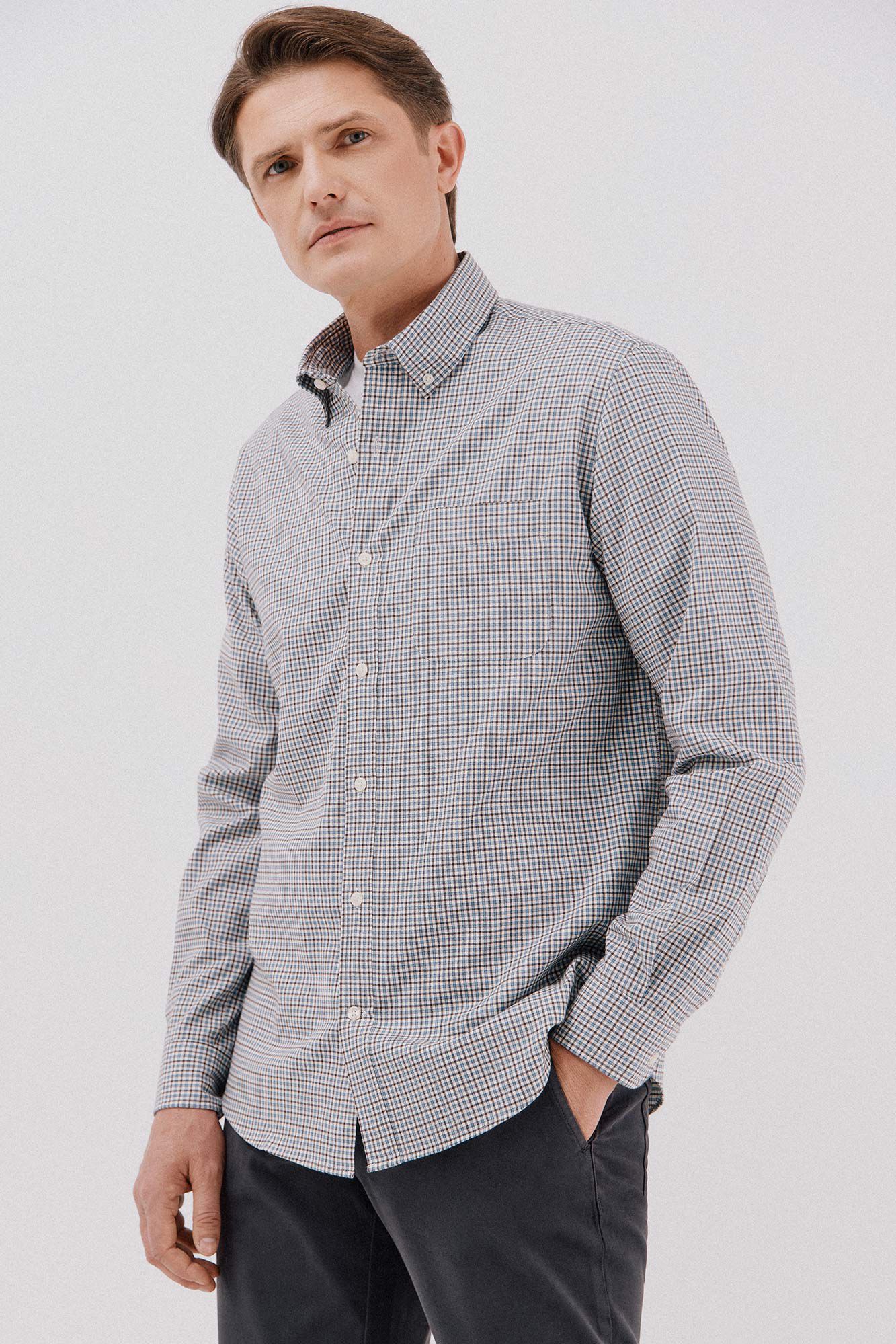 Cortefiel Camisa twill xadrez