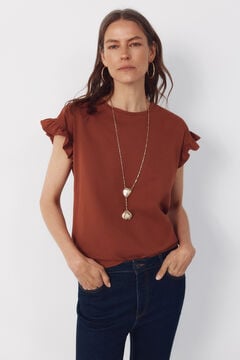 Cortefiel Camiseta b&aacute;sica volante