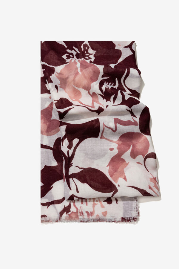 Vilanova Pa&ntilde;uelo Estampado Floral Marr&oacute;n