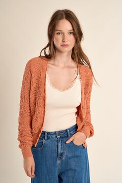 Molly Bracken C&aacute;rdigan de mujer de manga larga en punto calado