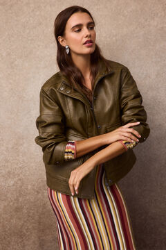 Slowlove Cazadora biker pespuntes