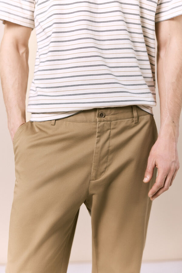 OOTO Pantal&oacute;n traje coordinado algod&oacute;n Brown