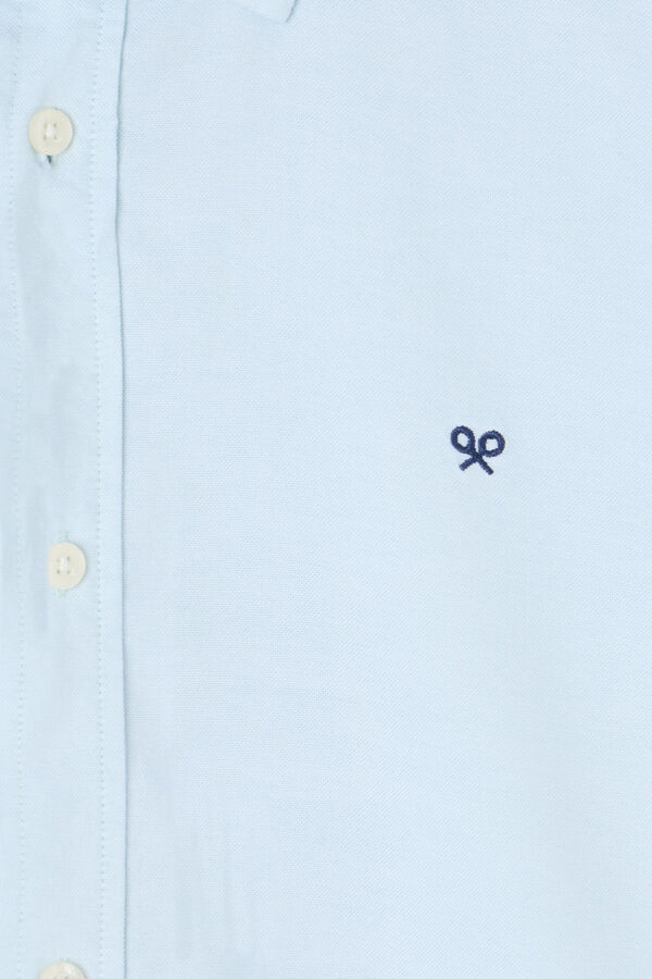 Silbon Camisa Esportiva Oxford Lisa Azul