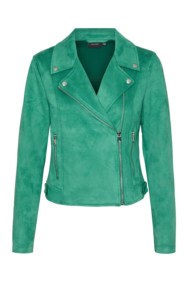 Vero Moda Blus&atilde;o em camur&ccedil;a com tachas Verde