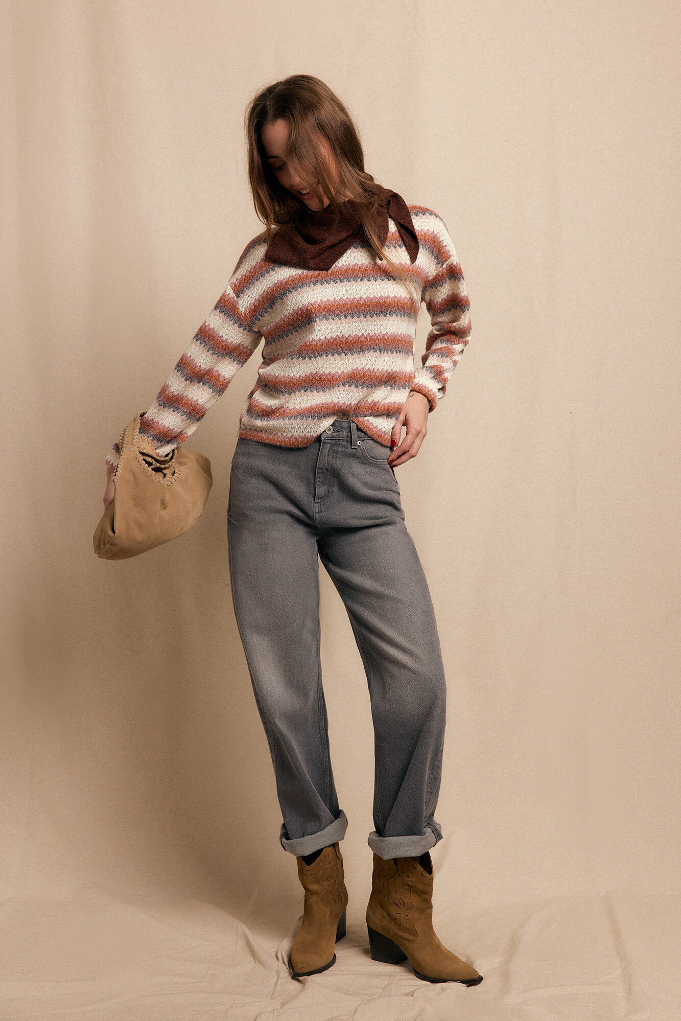 Slowlove Top estructura multicolor