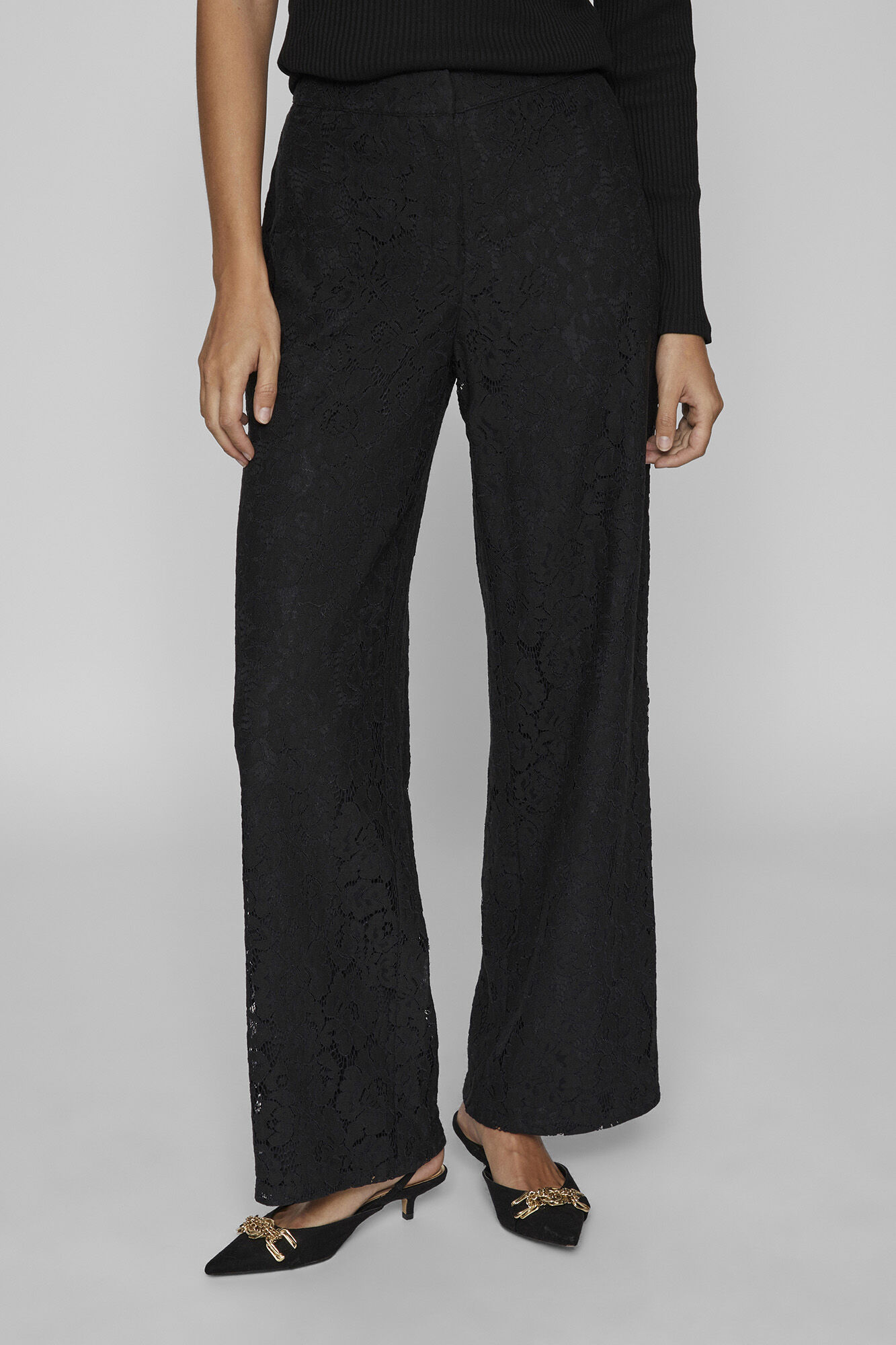 Buy VILA Tan Brown High Waisted Pinstripe Wide Leg Smart Trousers from Next  USA