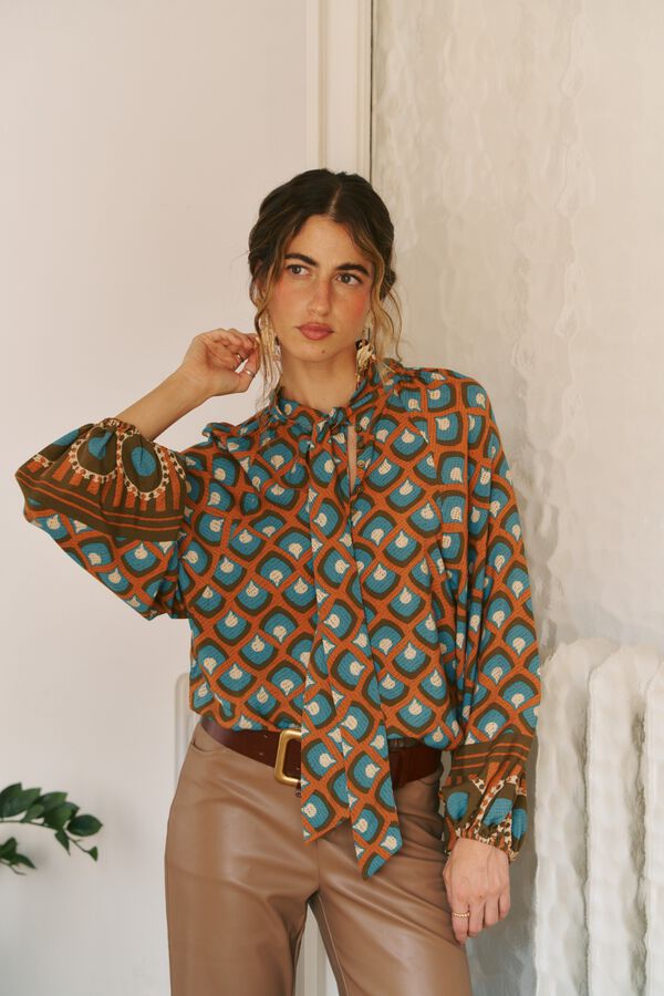 Jaase Blusa fluida Bianca Multicolorido
