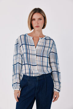 Cortefiel Blusa estampada xadrez