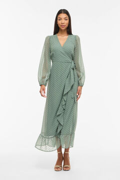 Vila Vestido largo midi de plumeti