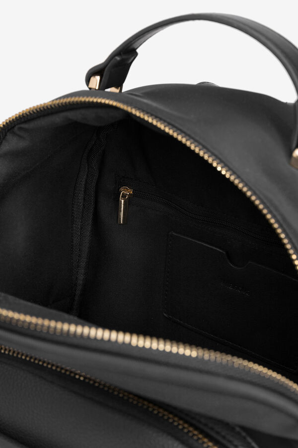 Vilanova Mochila Efecto Piel Negro