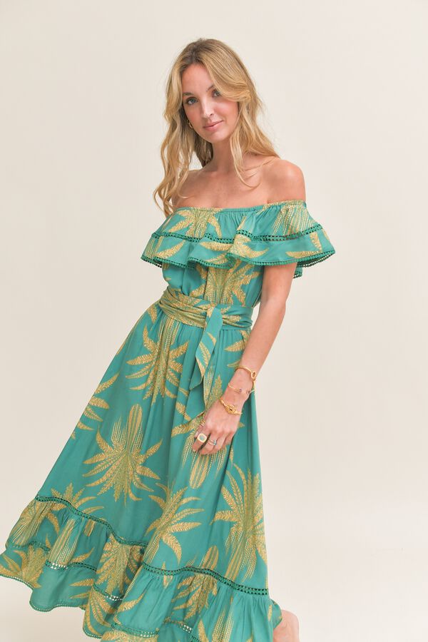 jaase green dress Cowl Neck Satin Lime Green Midi Dress main image 1