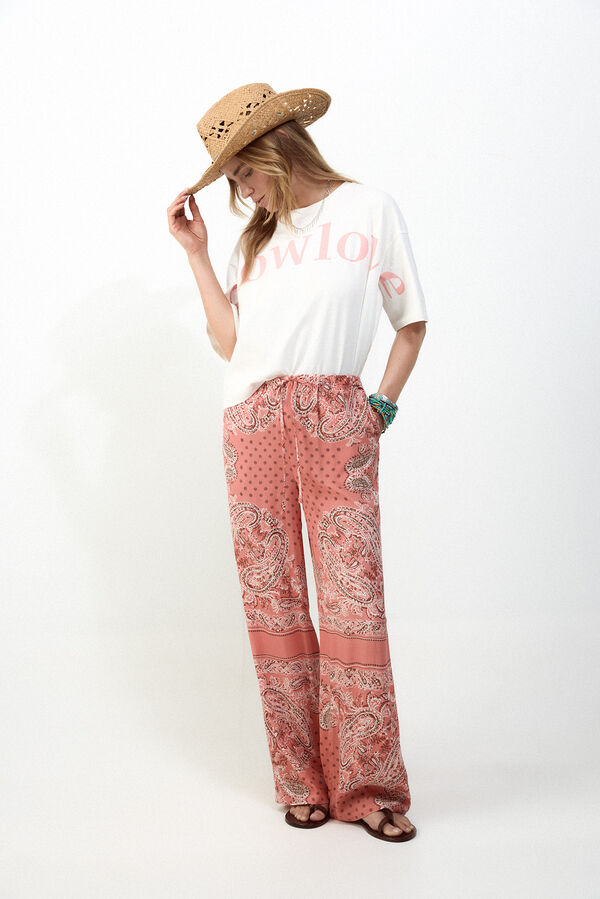 Slowlove Pantal&oacute;n fluido estampado Multicolor