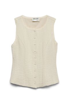 Vero Moda Top sem mangas abotoado