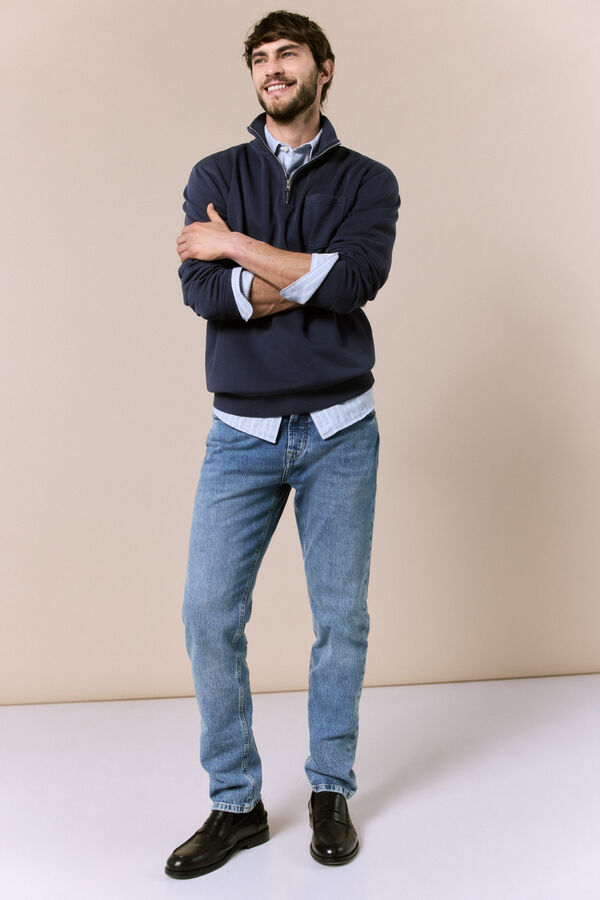 OOTO Sudadera con cuello vespa Azul