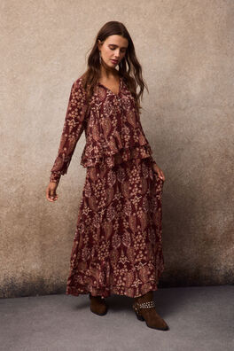 Vestido estampado fluido