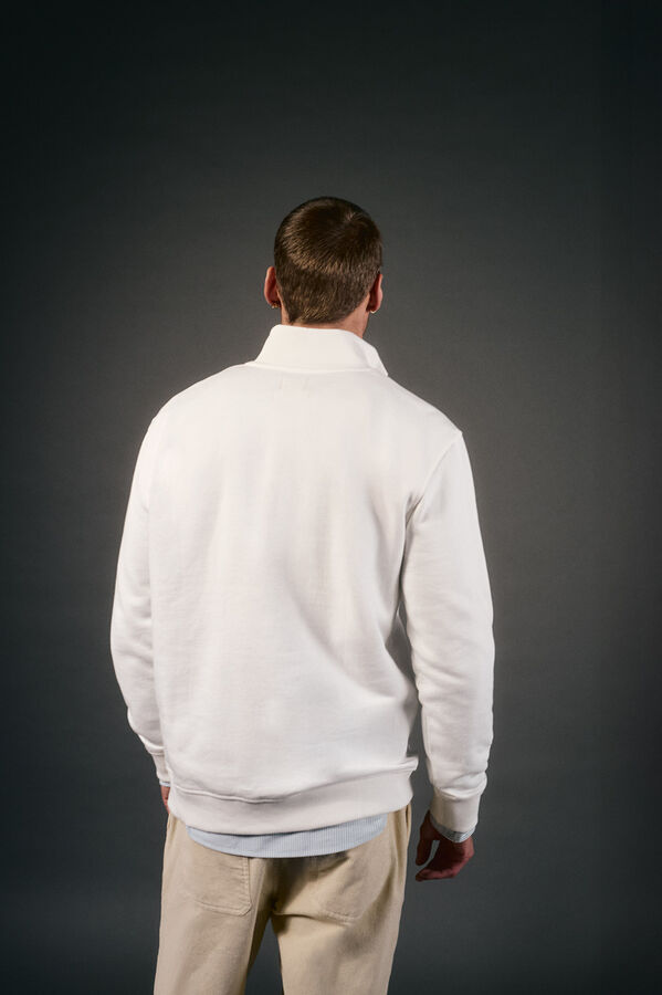OOTO Sudadera cuello cremallera Blanco