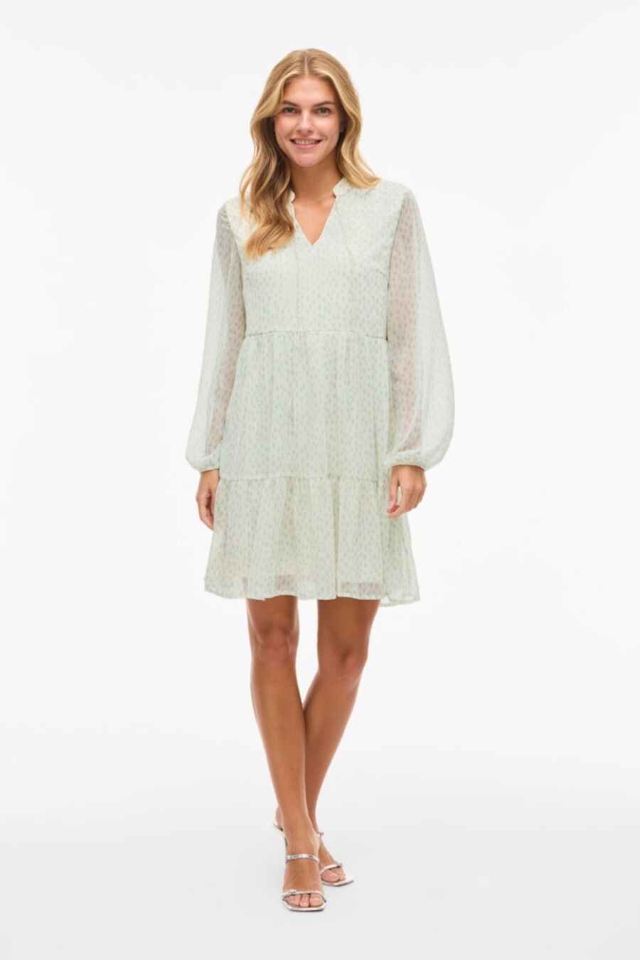 Vestido corto de gasa