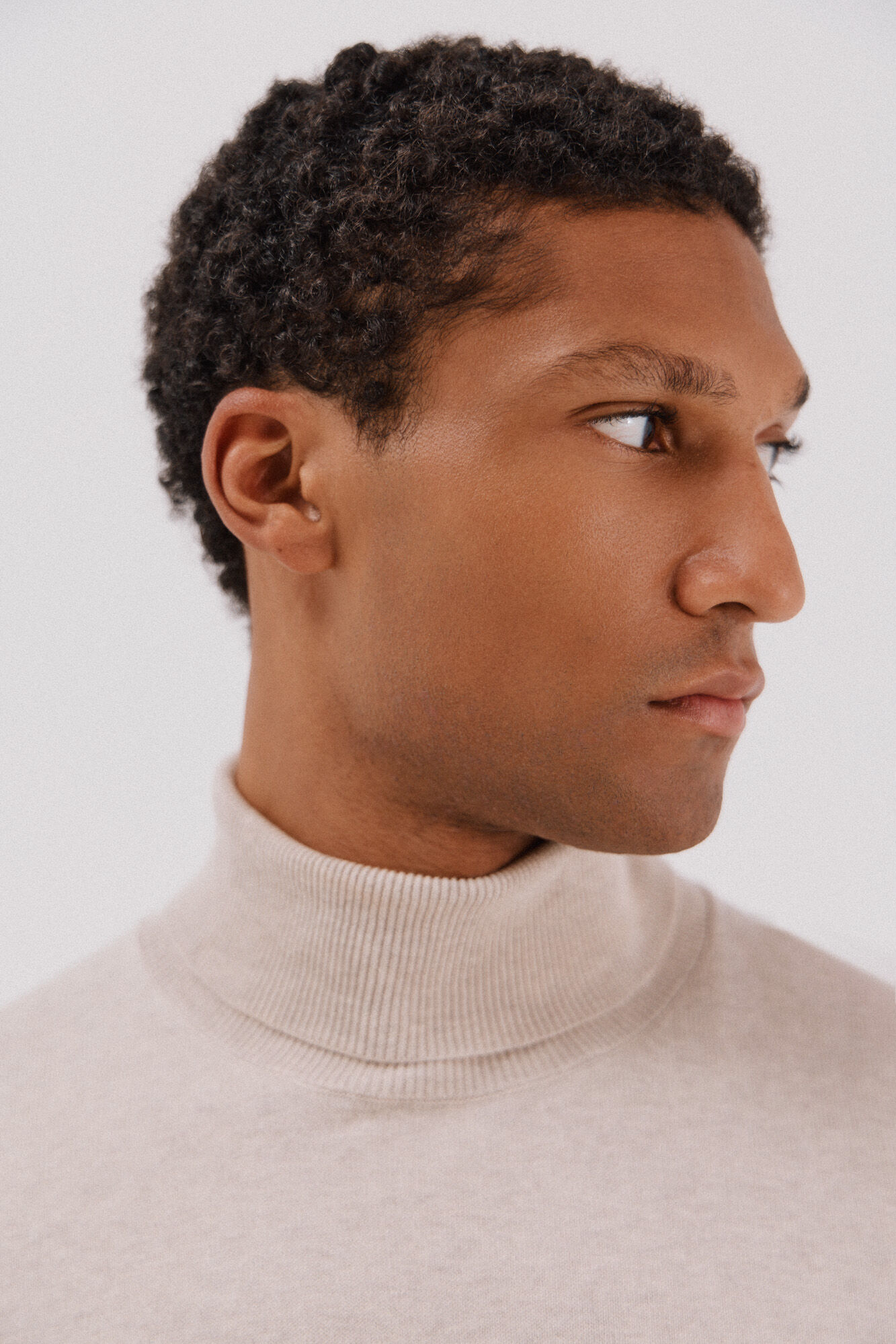 Cortefiel Jersey algod&oacute;n cashmere cuello alto