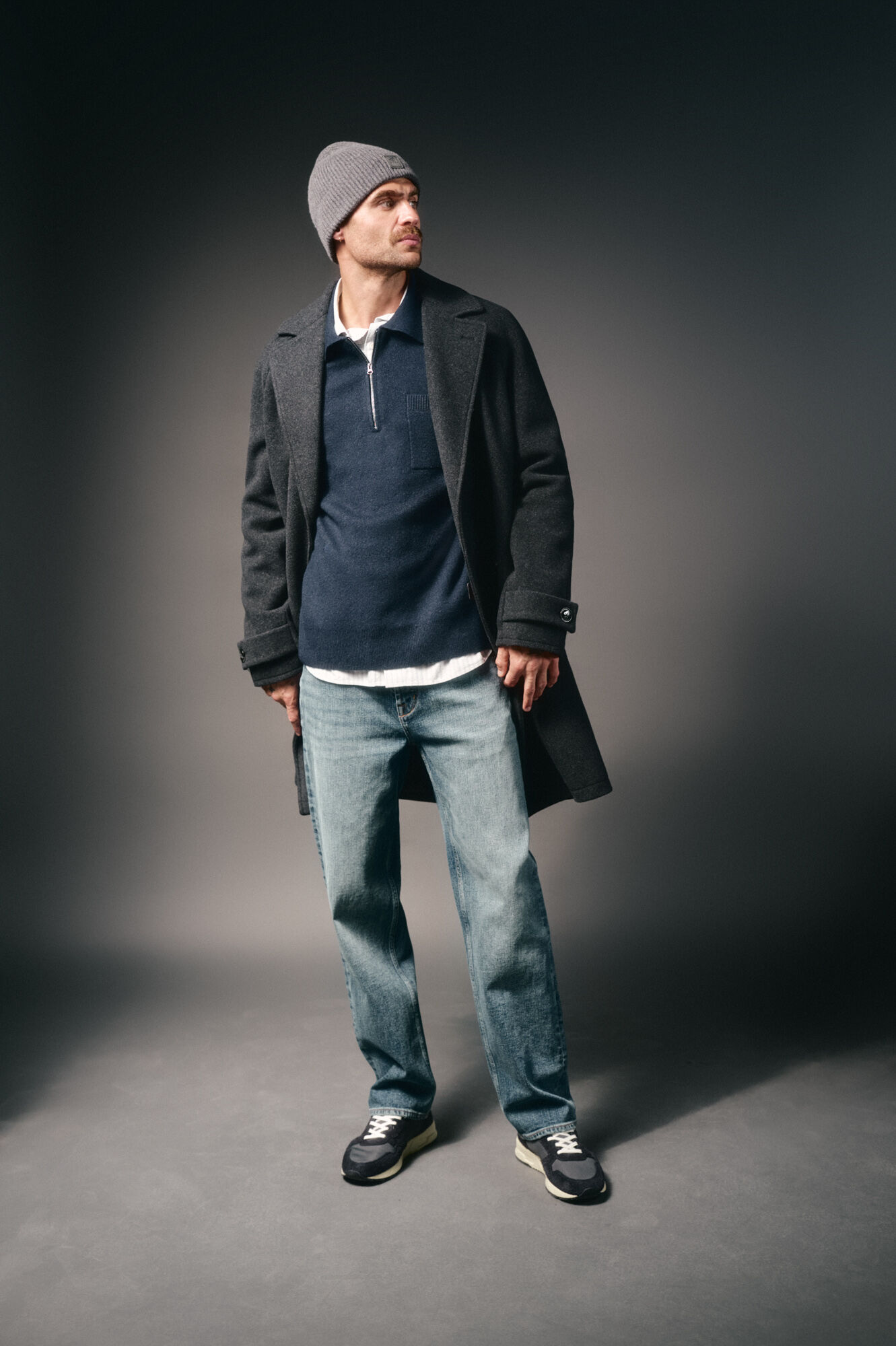 OOTO Jersey cuello polo cremallera y bolsillo