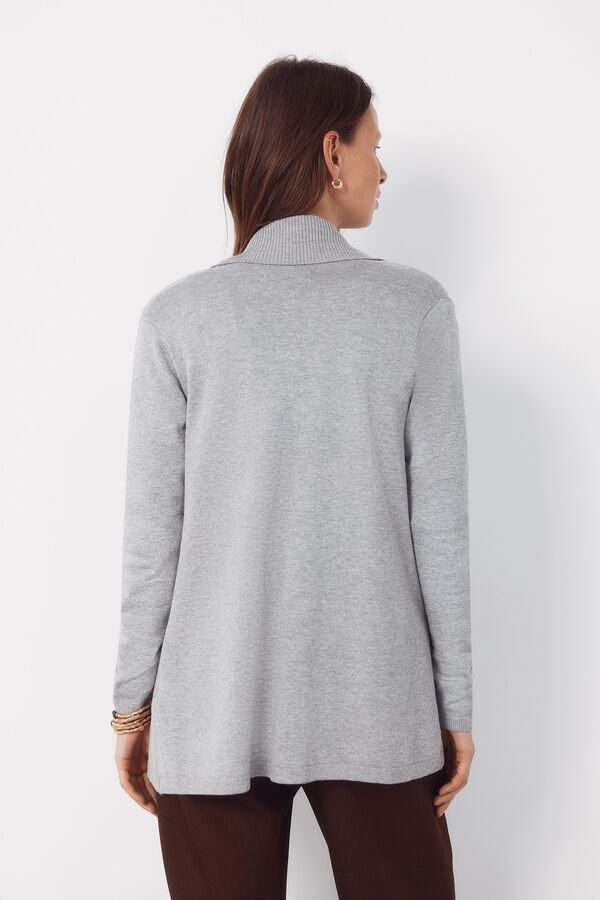 Cortefiel Chaqueta cuello chal Gris