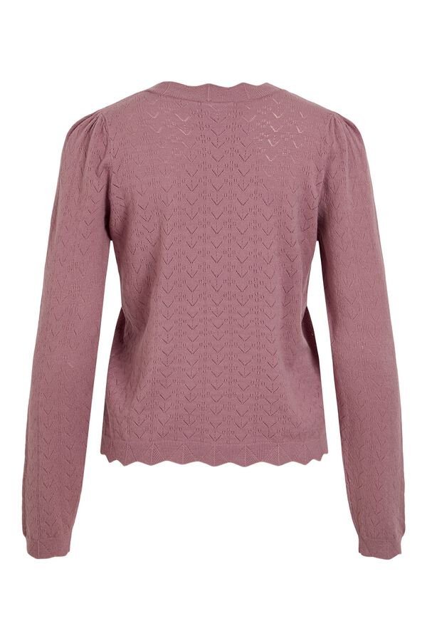 Vila Jersey de punto calado Rosa
