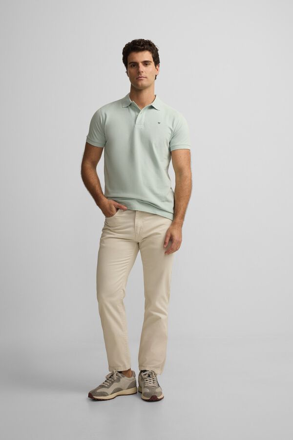 Silbon Polo clasico liso Verde