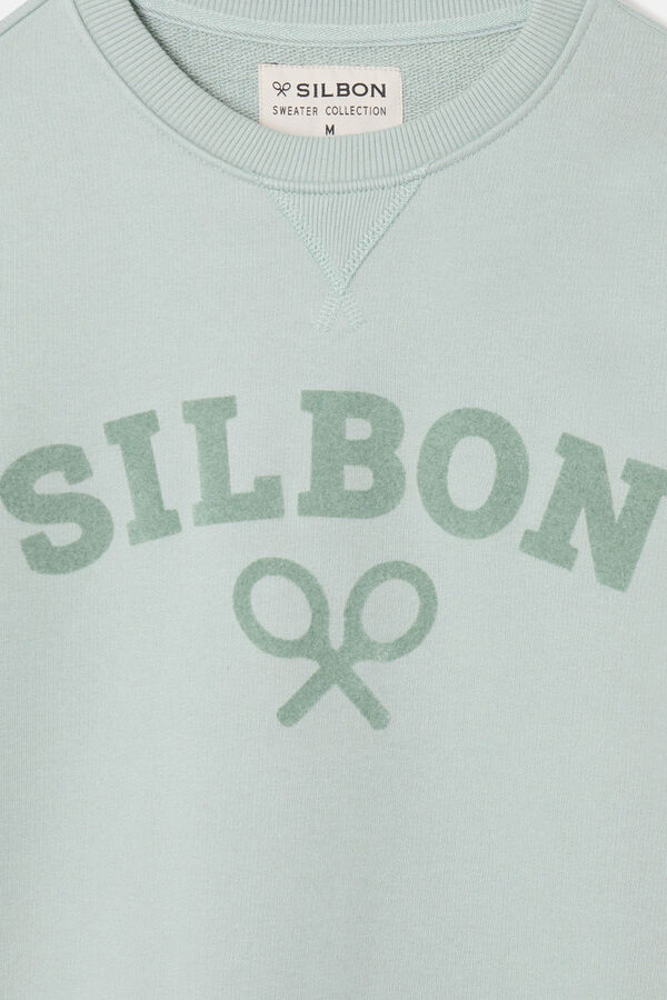Silbon Sweatshirt meia com logo de raquete Verde