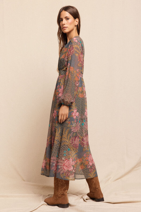 Slowlove Vestido comprido estampado Verde