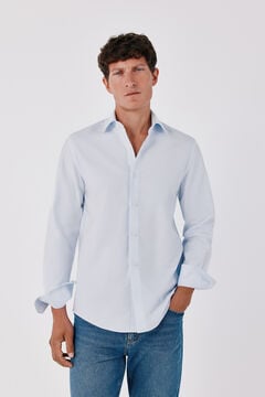 Cortefiel Camisa vestir rayas f&aacute;cil plancha Azul