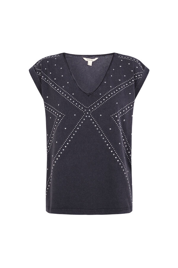 Slowlove Camiseta tachas Gris