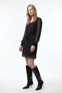 Vila Vestido corto de plumeti