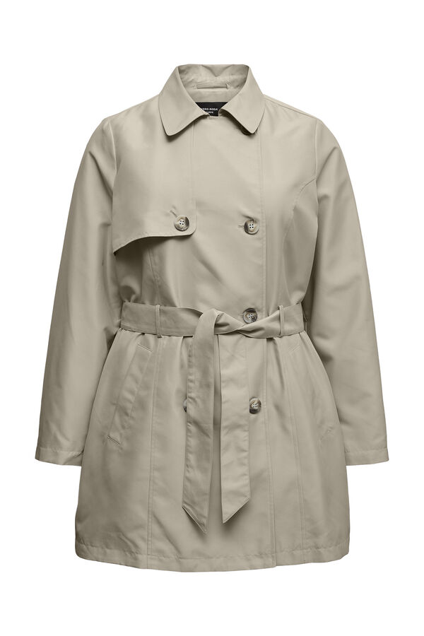 Vero Moda Curve Gabardina corta talla grande Beige