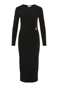 Vila Vestido midi com bot&otilde;es