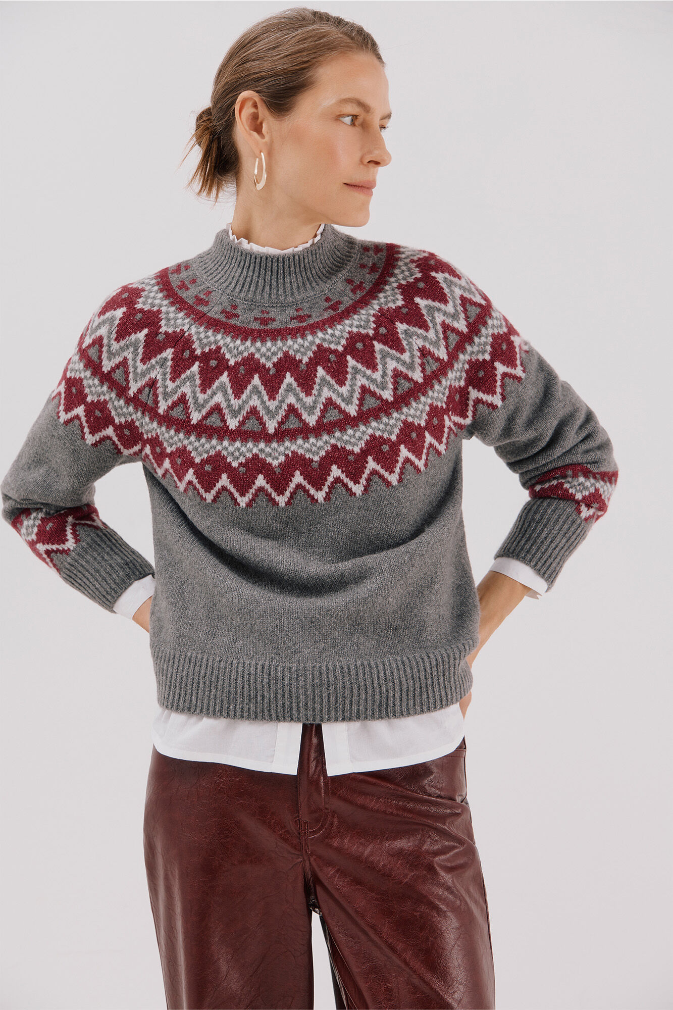 Cortefiel Jersey jacquard posicional.