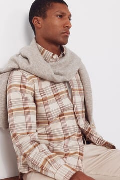 Cortefiel Camisa cuadros oxford slub