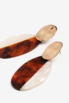 Vilanova Pendientes con Colgante Oval Bicolor