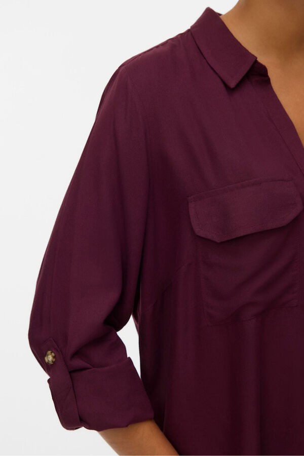 Vero Moda Curve Plus size 3/4 sleeve shirt Purple