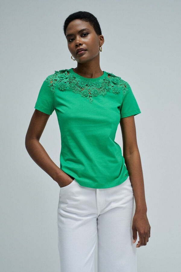 Salsa Jeans T-shirt com estampado floral Verde
