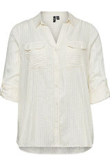 Vero Moda Curve Camisa l&uacute;rex talla grande Blanco