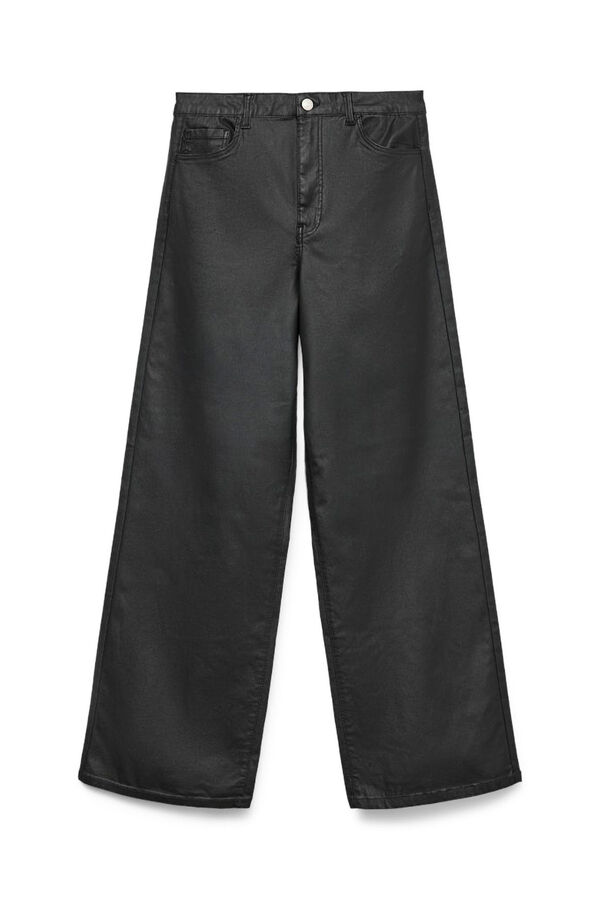 Vero Moda VMLIVANAYA HR WIDE NOOS - Pantalones - Black