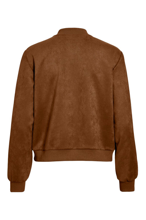 Vila Chaqueta bomber de antelina Marr&oacute;n