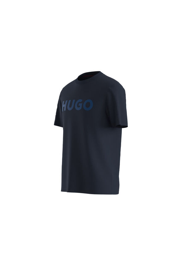 HUGO T-shirt de manga curta Azul