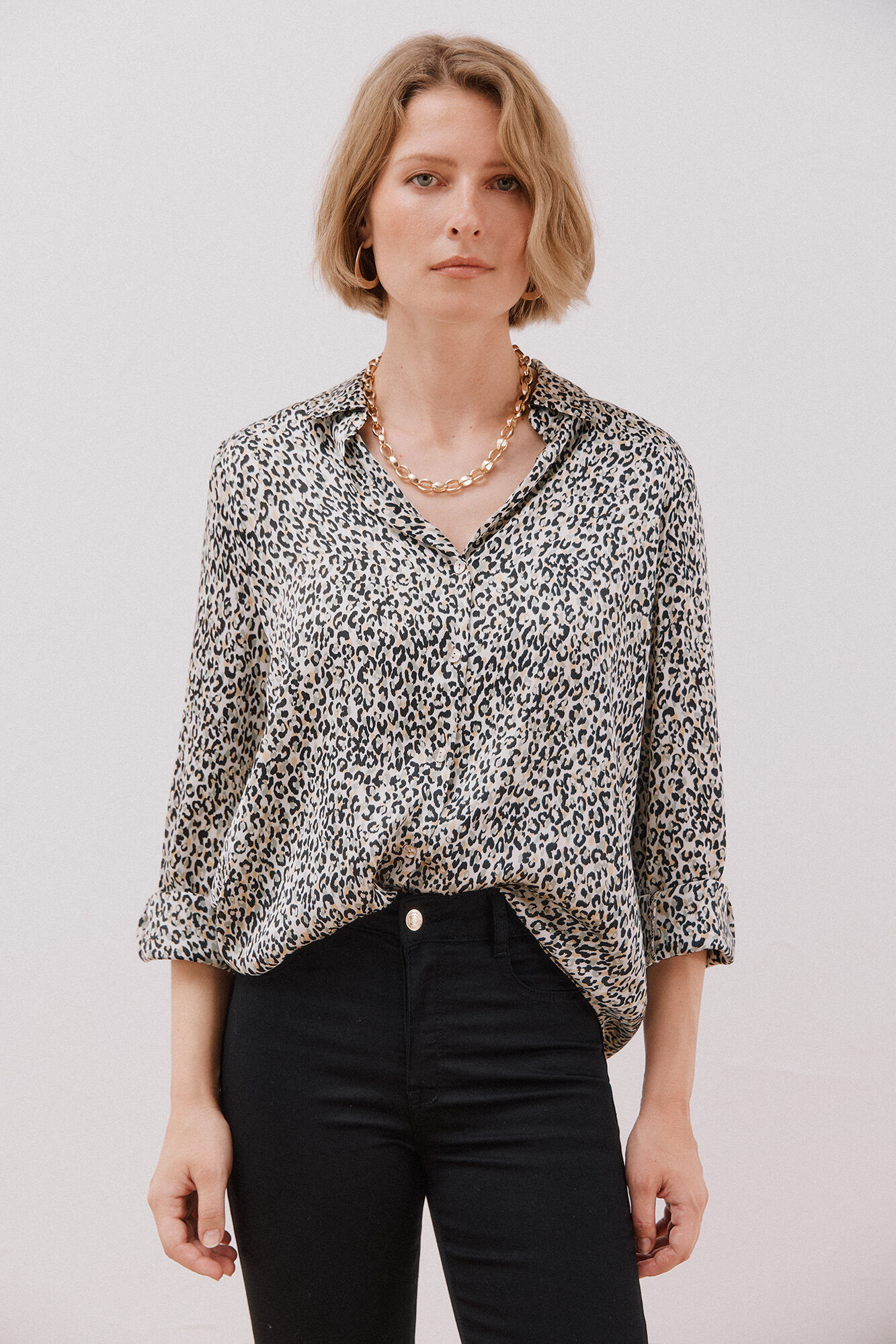 Cortefiel Camisa acetinada