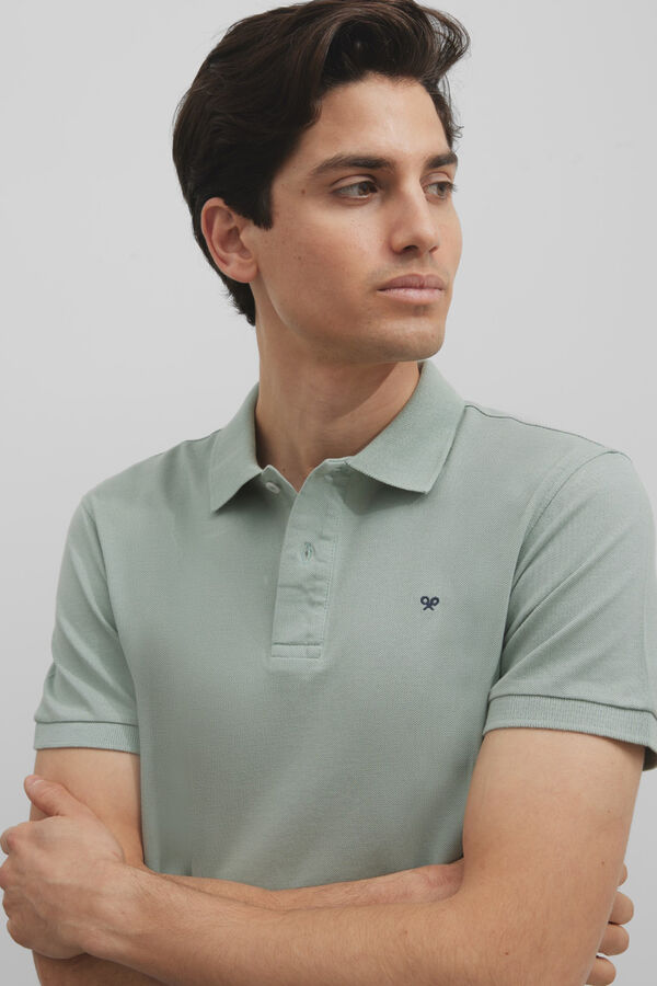 Silbon Polo clasico liso Verde