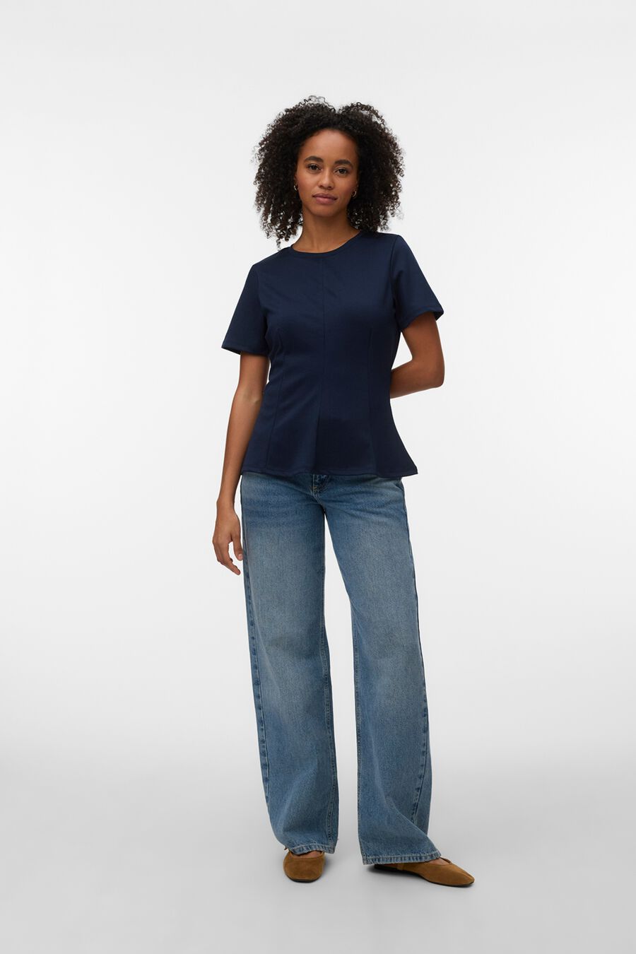 Camiseta manga corta con pinzas