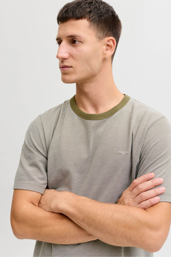 Jack & Jones Camiseta b&aacute;sica manga corta Kaki