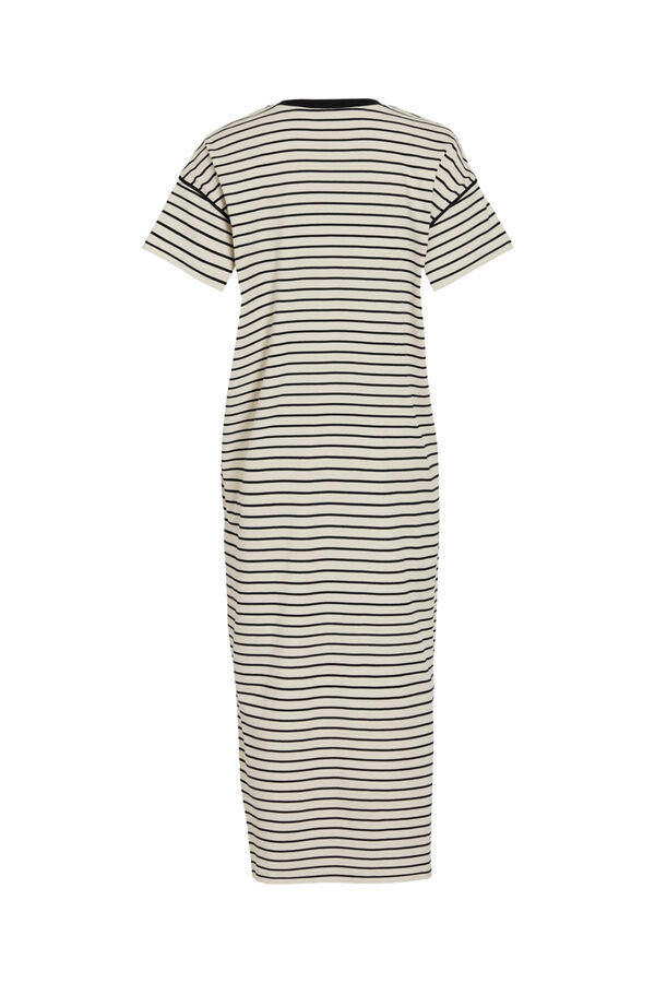 Vila Vestido midi con algod&oacute;n org&aacute;nico Estampado azul